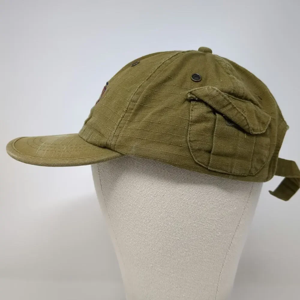 HersheyPark Baseball Cap Green One Size White Side Pocket Cotton Strapback Hat